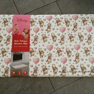 New Disney Valentines Day Anti Fatigue Kitchen Mat- Winnie the Pooh / Hearts